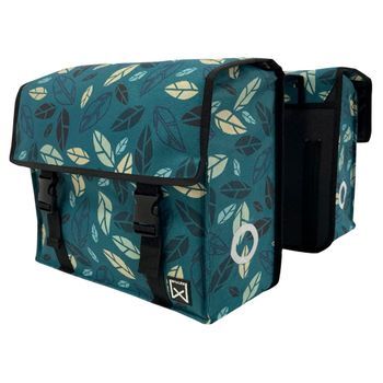 Bolsa Doble De Bicicleta City Bush 34 L Verde Y Azul Willex