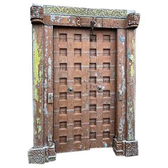 Puerta Antigua Teca 153x20x210 Pieza Unica Natural