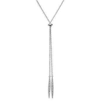Cadena en forma de y circonita de plata 925
