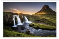 poster  - kirkjufell islandia sin marco 30x20cm