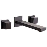 grifo mezclador empotrado de lavabo de laton con 3 agujeros para grifo negro pailon