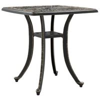 mesa de jardin  mesa de exterior aluminio fundido bronce 53x53x53 cm