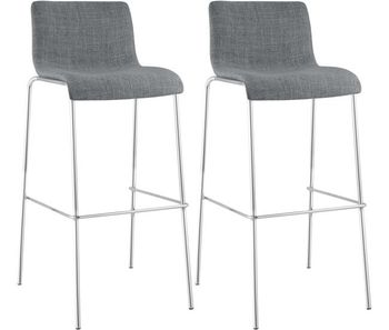 Set de 2x taburetes hoover tapizado en tela 100x43x48 cm