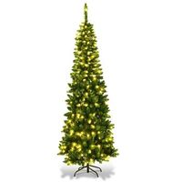 arbol de navidad de 225 cm agujas de pvc de alta calidad arbol de navidad en forma de lapiz verde