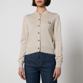 Maison Kitsuné Bold Fox Head Patch Wool Cardigan - XL
