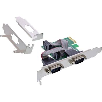 Tarjeta de Interfaz InLine 76619D PCIe 2.0 RS-232 2 Puertos Seriales