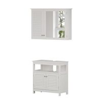 conjunto de muebles de bano riad 2 partes mueble bajo con estante intermedio vicco