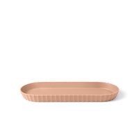bandeja ovalada opaca en polipropileno rosa 375x15 cm