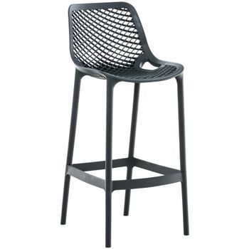 Taburete De Bar Para Exterior Air Plástico Gris Oscuro 53x45x105 Cm Clp
