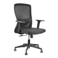 silla de oficina iggual ergoline en1335 con base de 5 ruedas y ajuste de altura