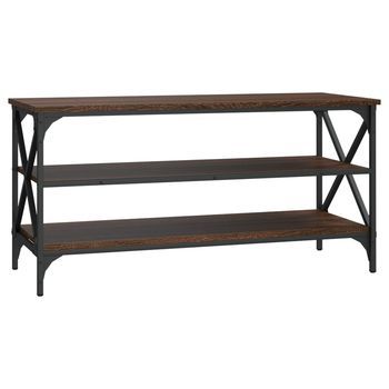 Mueble Para Tv Madera Contrachapada Marrón Roble 100x40x50 Cm Vidaxl