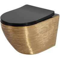 inodoro suspendido wc rea carlo flat brush gold