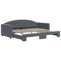 sofa cama nido terciopelo gris oscuro 90x200 cm vidaxl