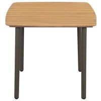mesa de jardin  mesa de exterior madera maciza de acacia y acero 80x80x72 cm