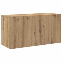 mueble de tv de pared roble artisian 80x30x41 cm vidaxl