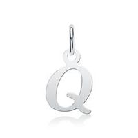 colgante de plata 925 letra q