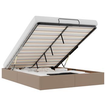 Estructura Cama Otomana Sin Colchón 140x190 Cm Cappucino Vidaxl