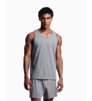 Emporio Armani para hombre. EM003789_AF20672 Camiseta Pima Fabric gris (M), Casual, Algodón, Sin mangas / Tirantes