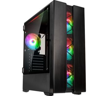 Phalanx E-ATX Mid-Tower PC Case - Black, Black