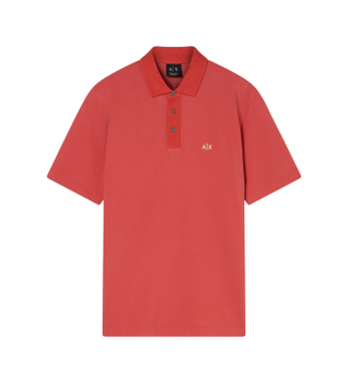 A|X Armani Exchange para hombre. XM002408AF13055U4029 Polo Shirt Rose Of Sharon rojo (XXL), Casual, Algodón, Manga corta