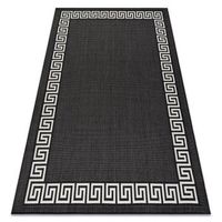 alfombra sisal flat 49373690 griego negro  crema 140x200 cm