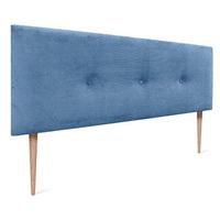 dhome cabecero de pana liso con botones 160x115 con patas camas 150160 - azul