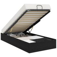 estructura de cama ottoman roble negro 203 x 100 x 25 cm vidaxl
