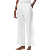 calvin klein jeans pantalon fluido logo poplin para mujer