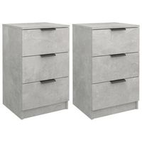 mesitas de noche 2 unidades color gris hormigon 40x36x65 cm vidaxl