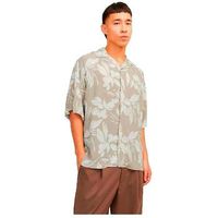 jack  jones camisa manga corta chemise jack jones jeff aop beige para hombre