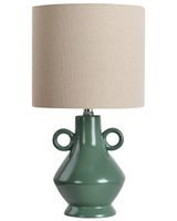lampara de mesa  ceramica verde
