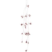 guirnalda colgante de mini flores artificiales rojas h106