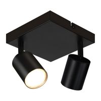 nebres - foco de techo de metal color negro 15 cm gu10 max 25 w