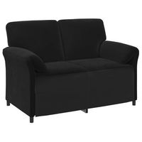sofa de 2 plazas negro 138 x 83 x 95 cm terciopelo vidaxl