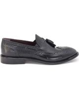 de duca di morrone duca di morrone filippo - mocasines de cuero negro black