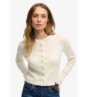 superdry para mujer w6110714a cardigan essential blanco roto l casual algodon