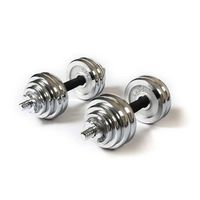 maletin 2 mancuernas 30 kg keboo serie 700 8 discos de 25 kg 4 discos de 125 kg y 4 discos de 05 kg