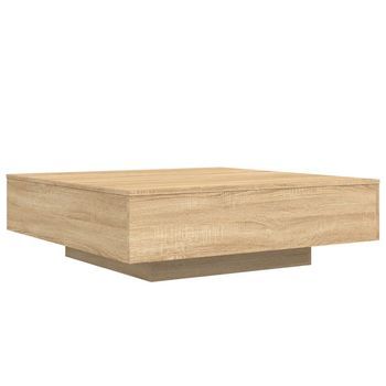Mesa De Centro Madera De Ingeniería Roble Sonoma 100x100x31 Cm Vidaxl