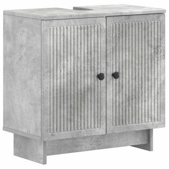 Vidaxl Mueble De Lavabo Para Baño Ede Gris Hormigón