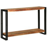 mesa consola marron 120 x 33 x 75 cm madera maciza de acacia