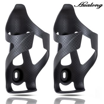 HUALONG-portabotellas de nailon para bicicleta, soporte para botella de agua de fibra de carbono, para carretera, MTB, bicicletas de grava, botella de agua para bicicleta, taza de bebida Ho