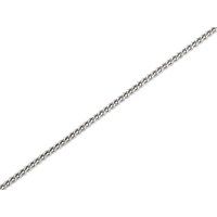 silver 1mm wide curb chain - 16in - f8687