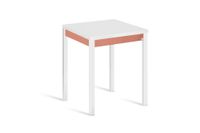 mesa cocina alta extensible libro 65130x65cm salmon pata blanco