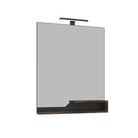espejo decorativo de madera  - 60 x 14 x 100 cm - nogal oscuro