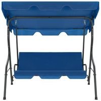 banco columpio de jardin  banco de exterior  silla de jardin tela azul oscuro 170x110x153 cm