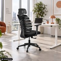 silla de oficina profesional tela negro