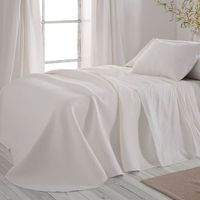 colcha jacquard topos cama de 135 cm color blanco burrito blanco
