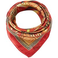 v 1969 bufanda panuelo de seda shield red para mujer