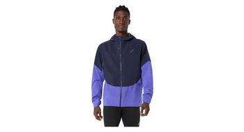 Chaqueta impermeable asics metarun legend violeta para hombre