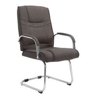 silla cantilever xxl attila tapizada en tela gris oscuro 67x60x104 cm clp